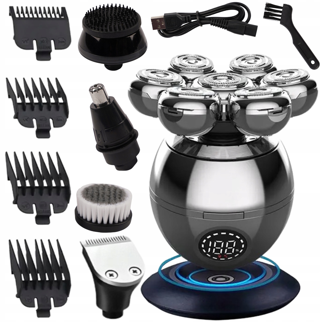 Golarka Męska Do Głowy Brody Zarostu Maszynka Trymer Do Strzyżenia Nakładki