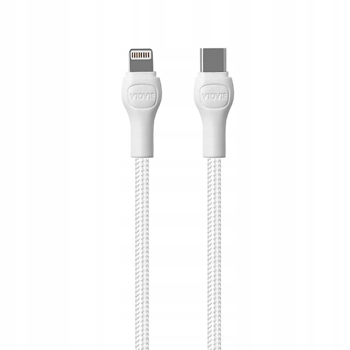 

Kabel Vidvie CB428 Lightning/Type-C 1.5m 3.5A biał