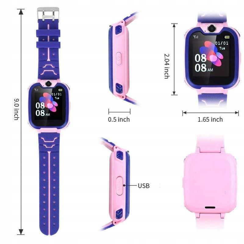 SMARTWATCH SIM PL LOKALIZATOR Zegarek DLA DZIECKA SMART WATCH POLSKIE MENU Pojemność akumulatora 420 mAh
