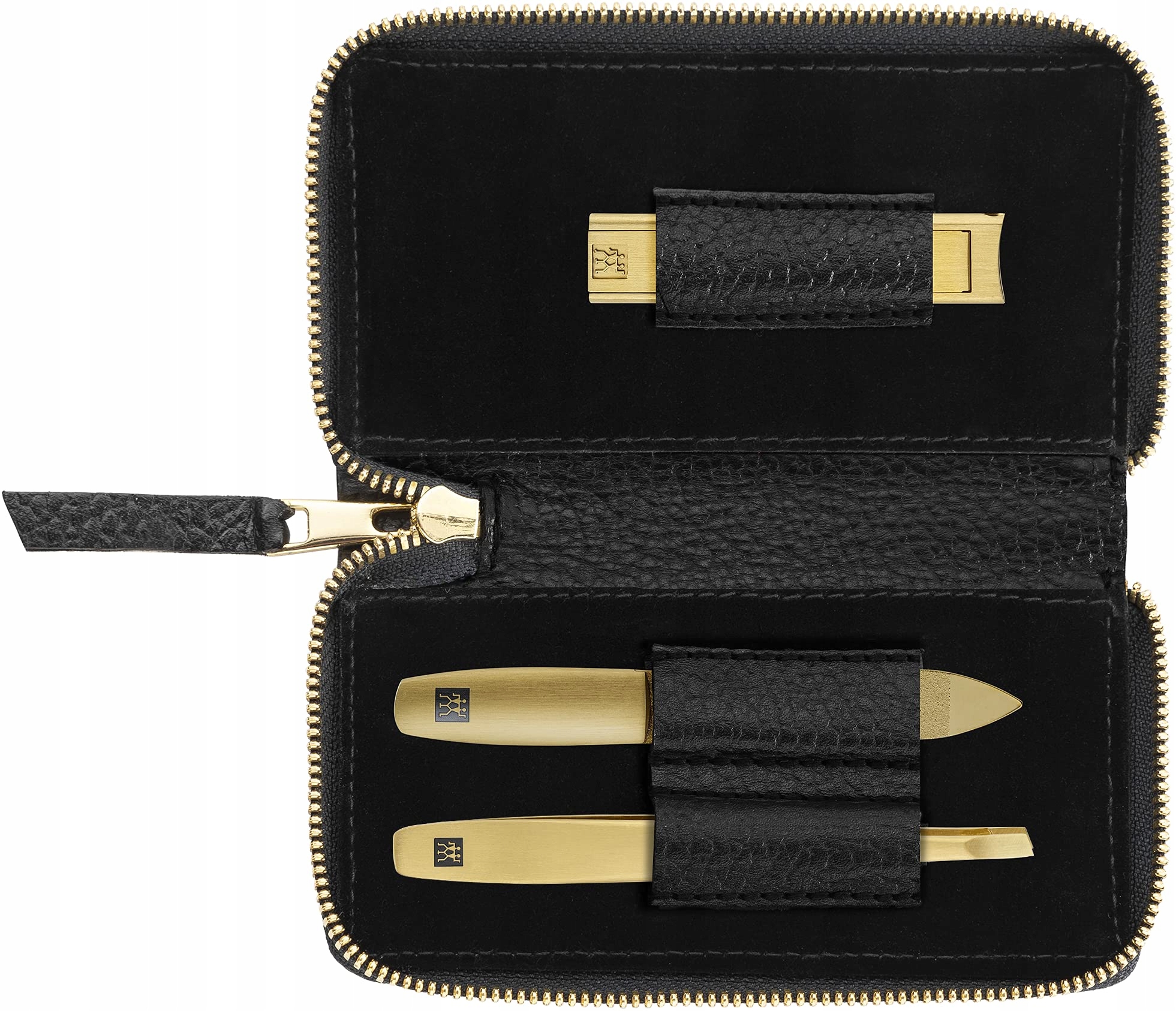 Zwilling Twinox Gold Edition 97746-004-0 sada na manikúru – černá kůže
