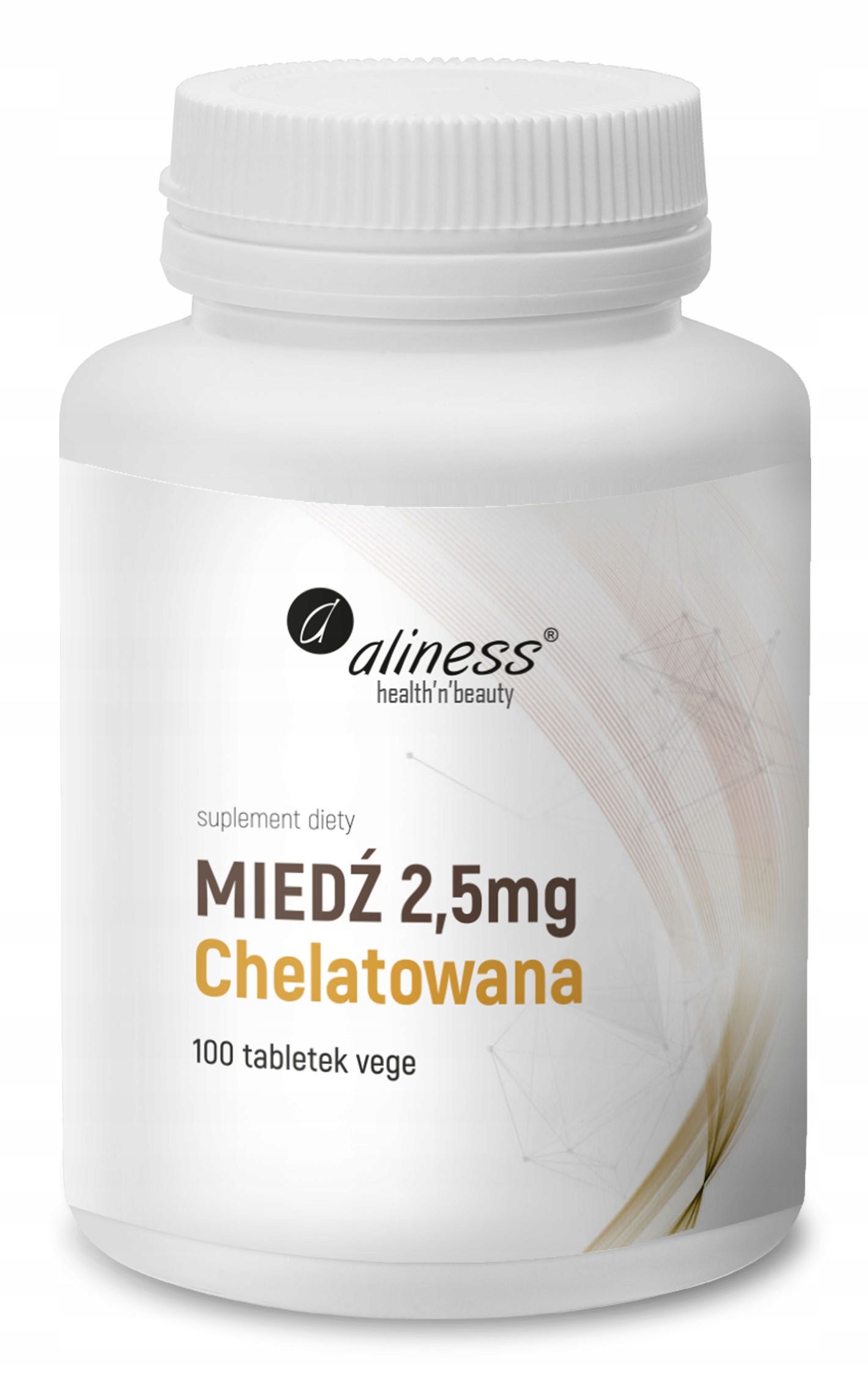 MIEDŹ CHELATOWANA 2,5MG 100 Tabl ODPORNOŚĆ Aliness