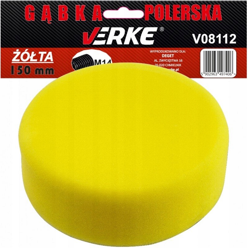 Gąbka Polerska Do Polerki Woskowania Polerowania Lakieru Samochodu 150MM