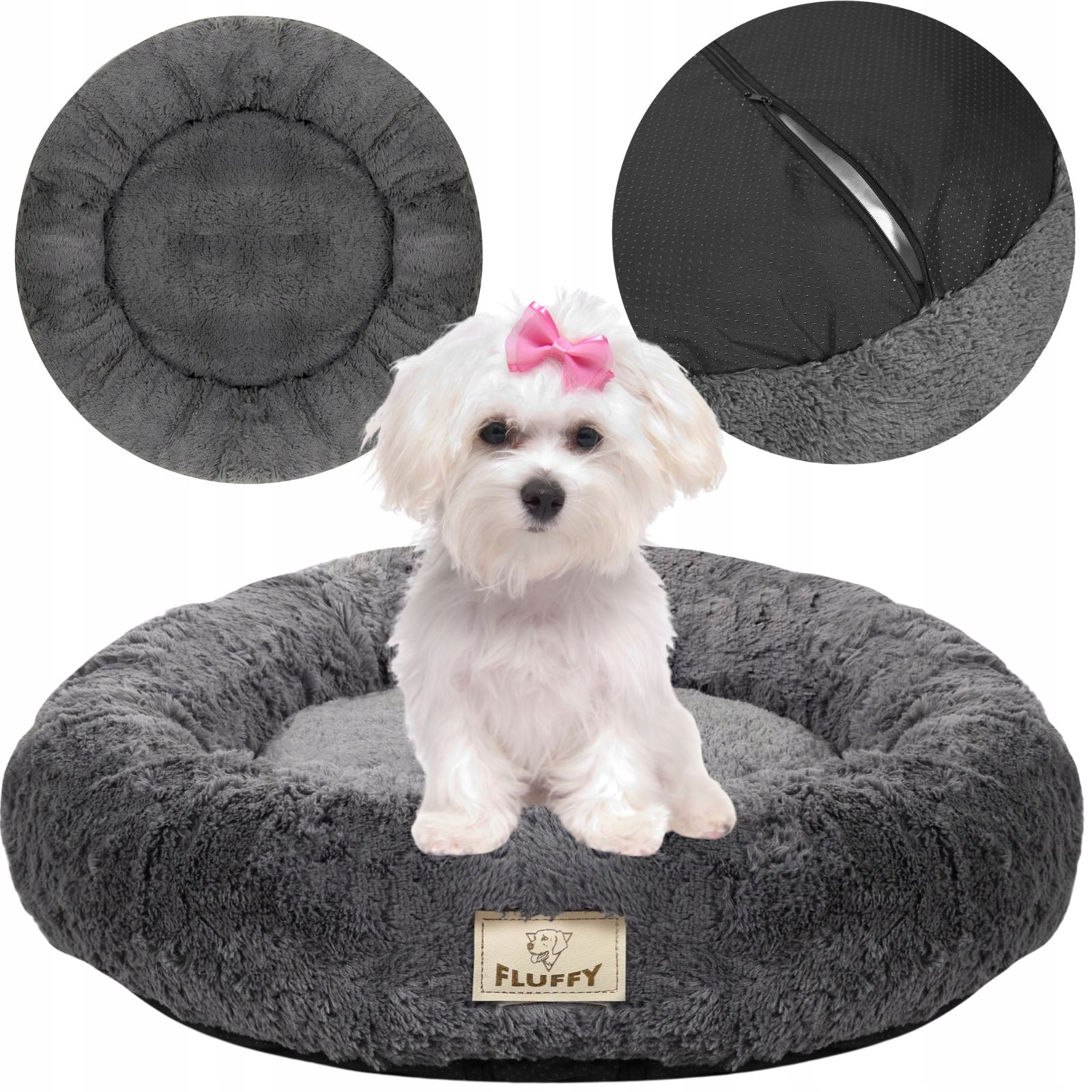 Levně Pelíšek Puché Shaggy 50 cm Snímatelný Protiskluzový Obal Obláček