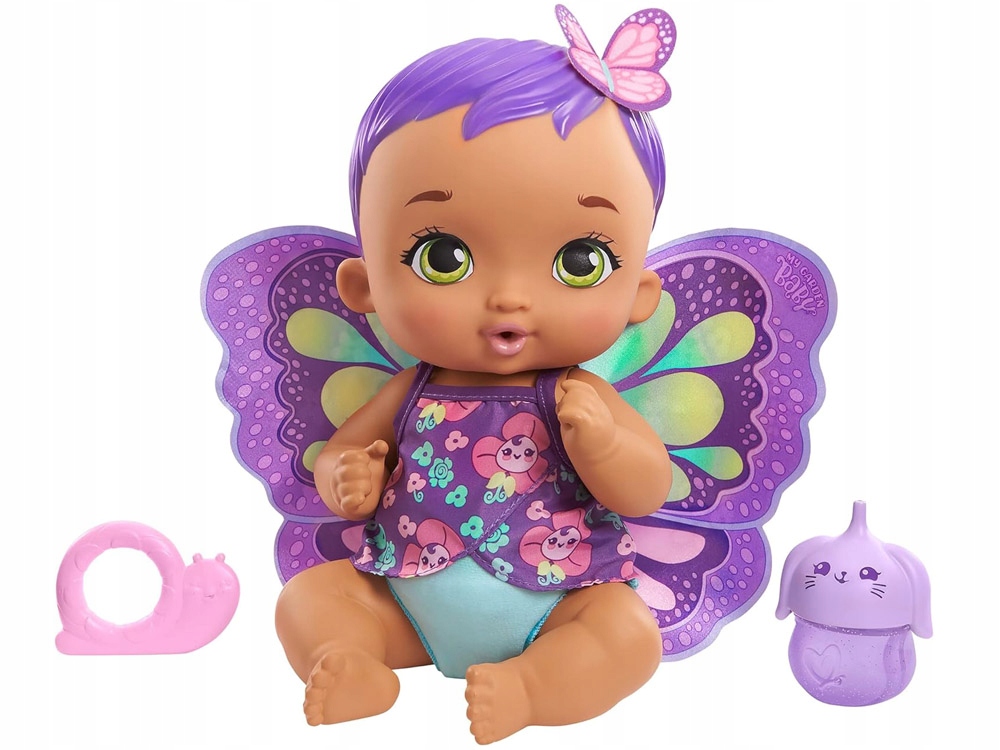 MY BABY GARDEN LALKA BOBAS MOTYLEK 30CM +AKCESORIA PIJE SIUSIA Efekty brak
