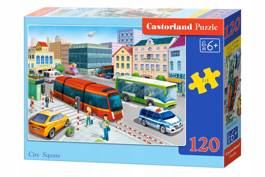 

Puzzle 120 Miasto Auto Autobus układanka +6lat