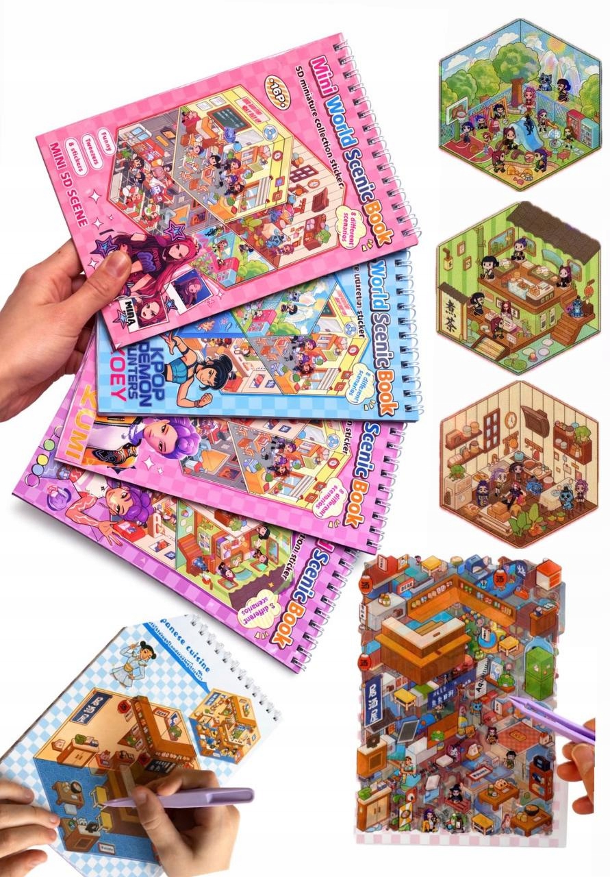 Notes Wyklejanka KPOP Demon Hunters – hit TikToka ZESTAW DO WYKLEJANIA SCEN