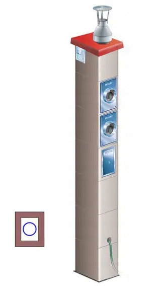 Systémový komín Brata Ferro Turbo T W1 fi 80 13 m 24 x 20 cm plyn olej