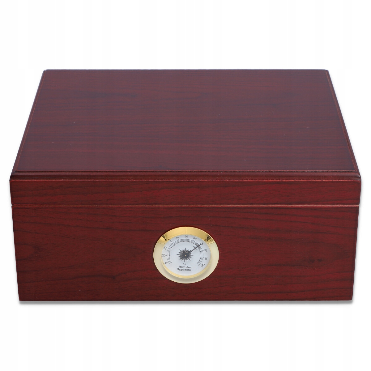 HUMIDOR DREWNIANY Z HIGROMETREM I NAWILŻACZEM CEDROWY PUDEŁKO NA CYGARA