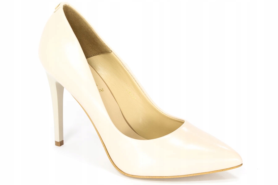 Vanilkově krémové lodičky Sala 36, klasické dámské kožené boty