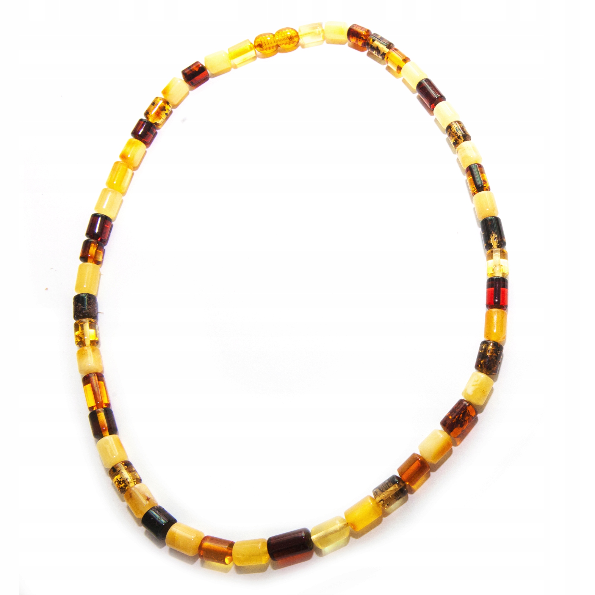 Náhrdelník jantarový jantar přírodní různobarevný 47 cm amber