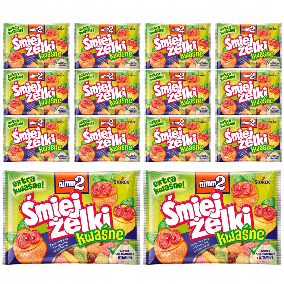 Levně nimm2 Kyselé Želé Bonbony obohacené o vitamíny 100 g x 12 ks