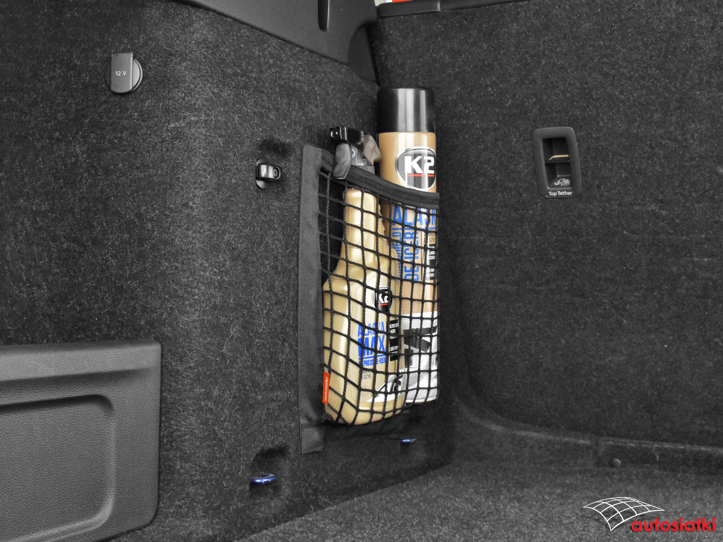 SIATKA KIESZEŃ PIONOWA 30x22 DO BAGAŻNIKA NA RZEP Producent Autosiatki