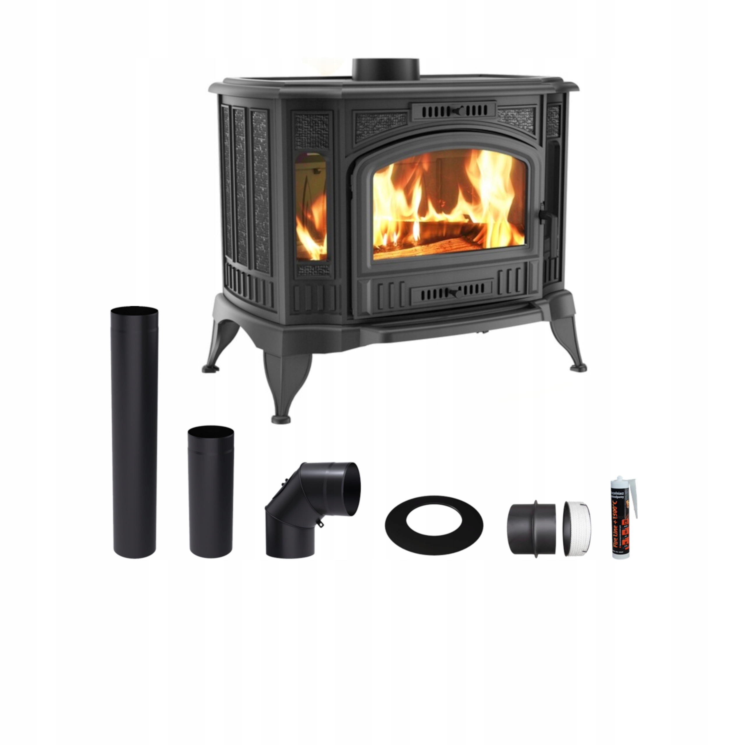 Volně Stojící Litinová Kamna K9 130 Kamna Spojovacích Trubek