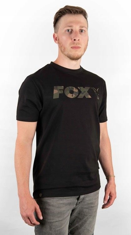 Koszulka Fox Print Black/Camo T-shirt XL Rękaw krótki rękaw