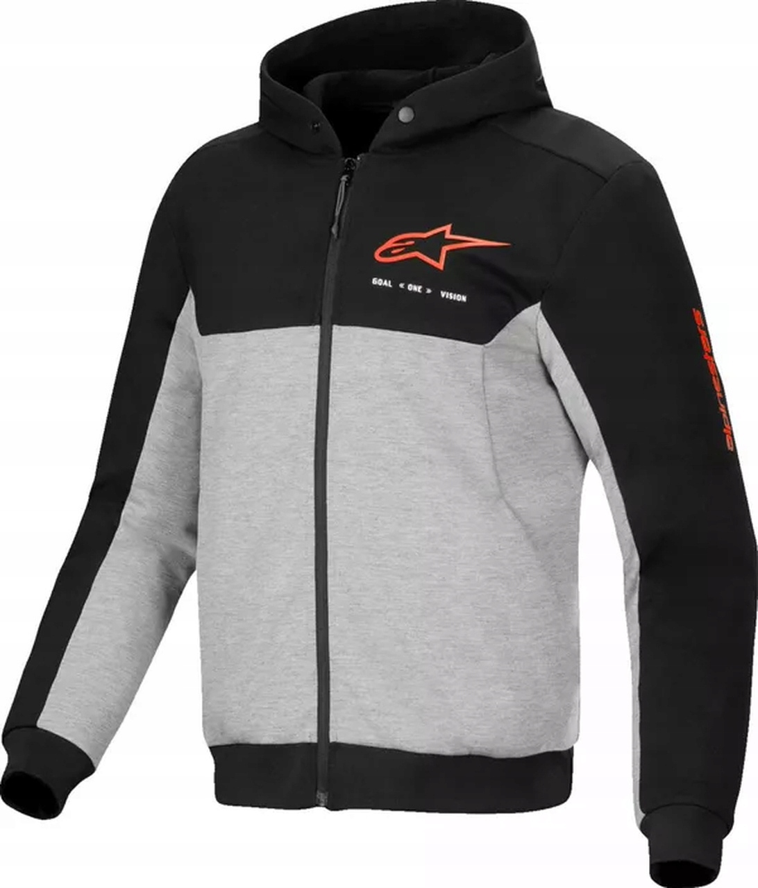 Mikina s chráničmi Alpinestars Chrome v2 black/gray/red S