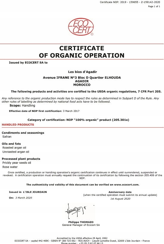 Olej z Opuncji Figowej Bio Agadir 10 ml do Twarzy Czysty Naturalny Typ skóry Do wszystkich typów skóry