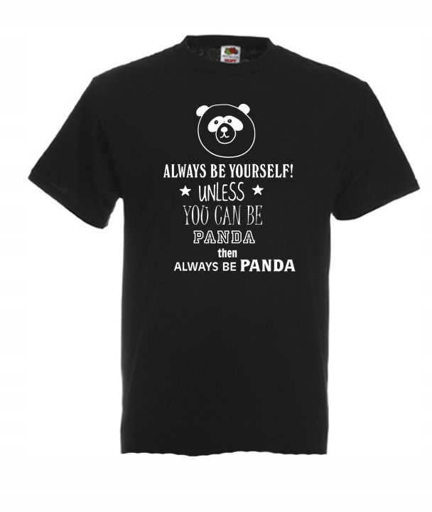 

XXL Koszulka Męska Panda Miś Misie Bądź Sobą Wzór