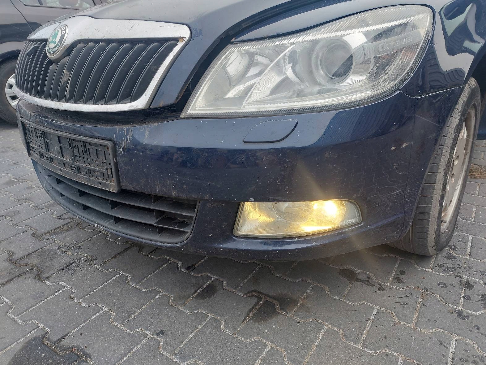 complete front bonnet bumper light fender SKODA OCTAVIA II LIFT 4711