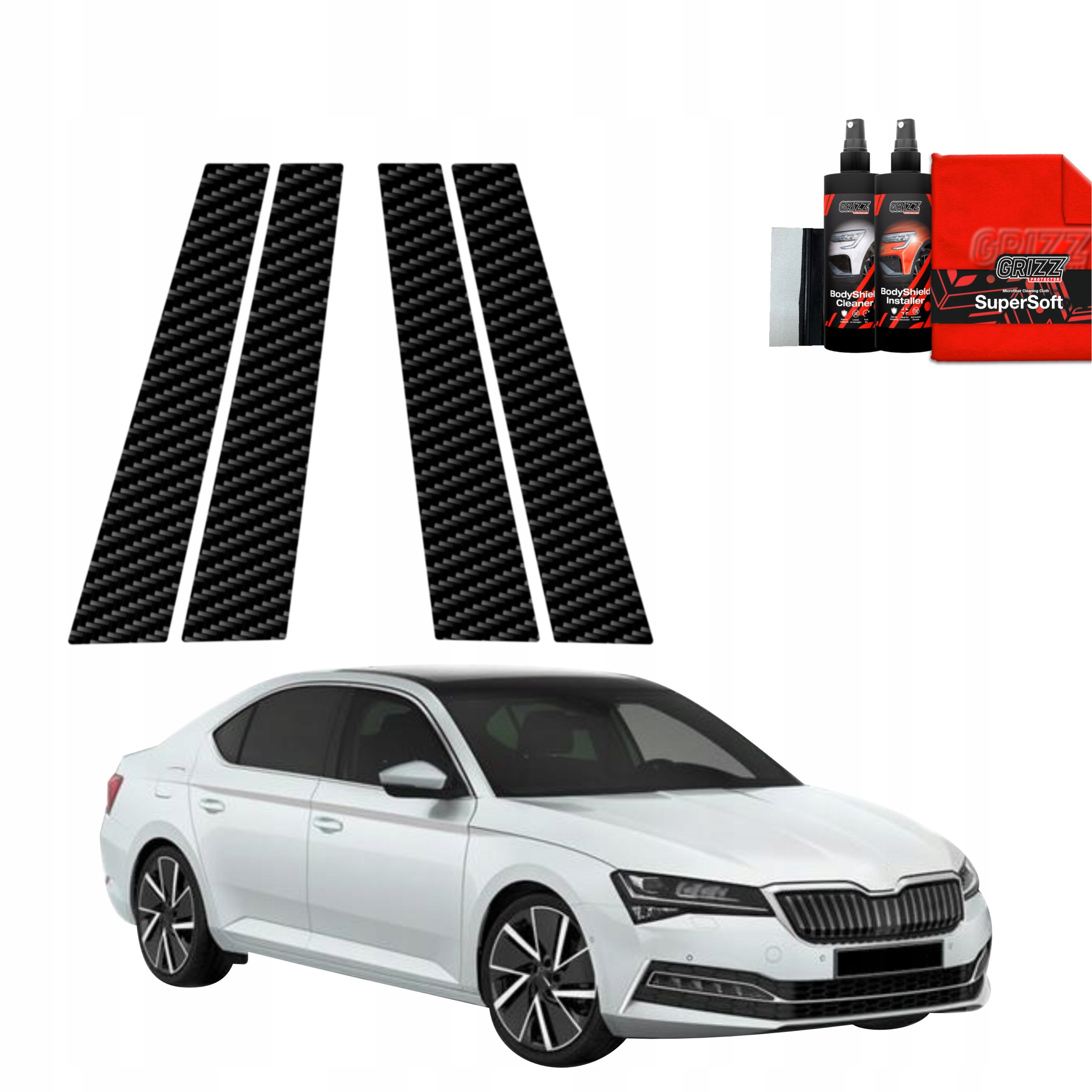 4v1 Fólie na sloupky pro Škoda Superb 3 Liftback (2019-2023)