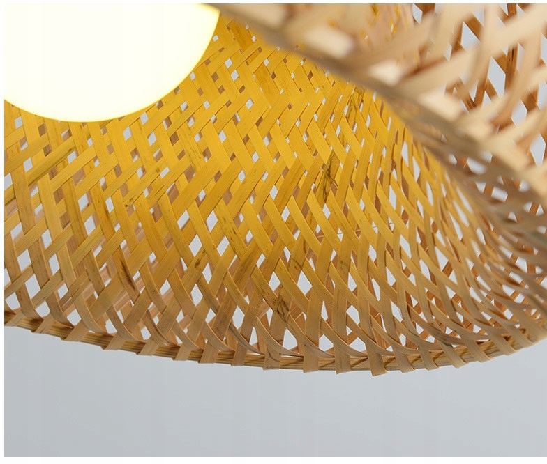 LAMPA NATURALNA BAMBUSOWA BOHO 38 CM LOFTHOME Długość/wysokość 20 cm