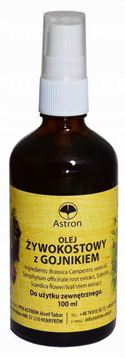 

Olej żywokostowy z gojnikiem 100ml żywokost Astron