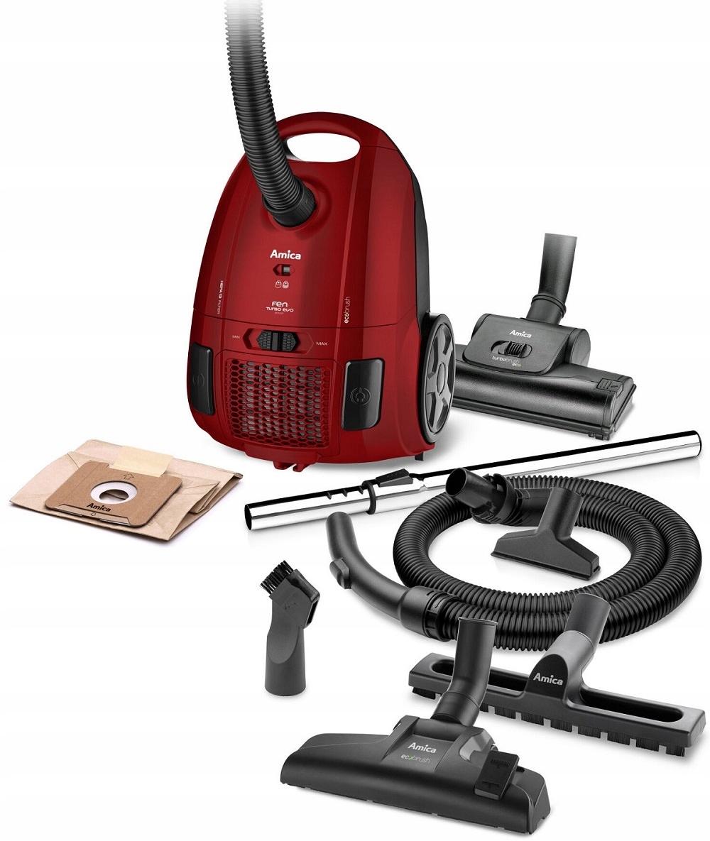 Odkurzacz workowy Amica FEN TURBO VM 2063 900W 3L Czerwony