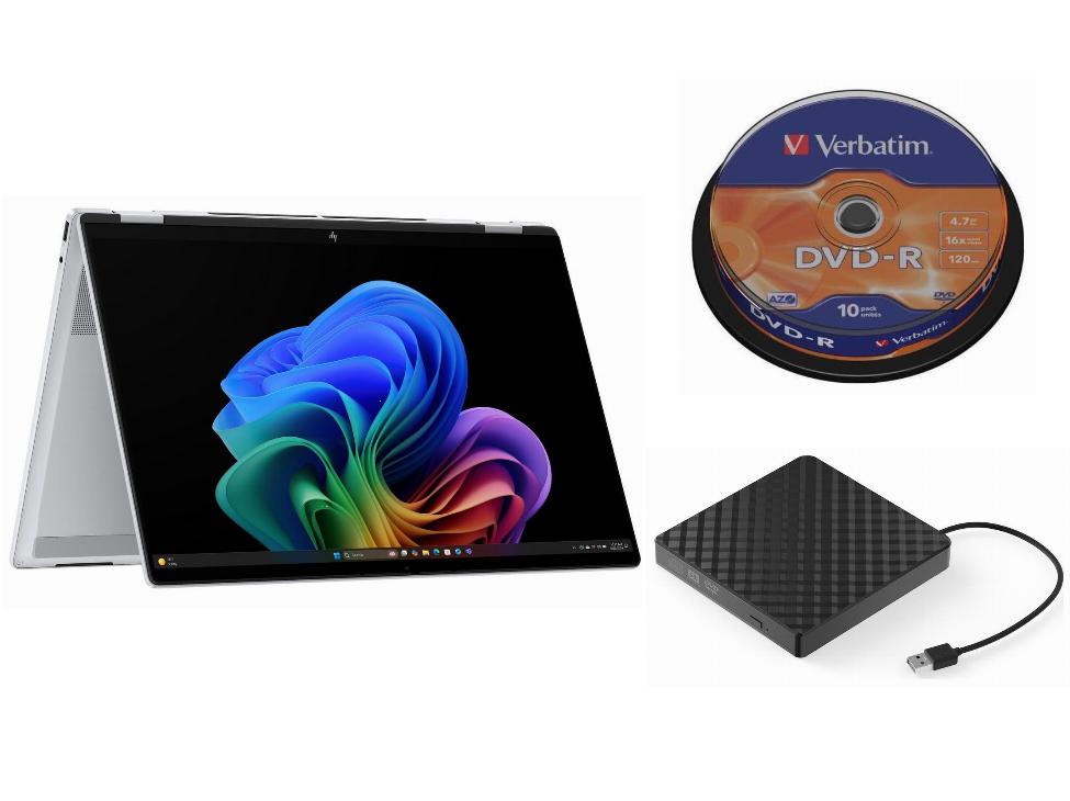 Laptop Hp Windows 11 Home Intel Core Ultra 5 Zewnętrzny Napęd DVD 10