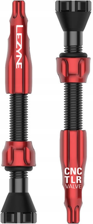 Bezdušové ventilky Lezyne Cnc Tlr Valves 44 mm červené