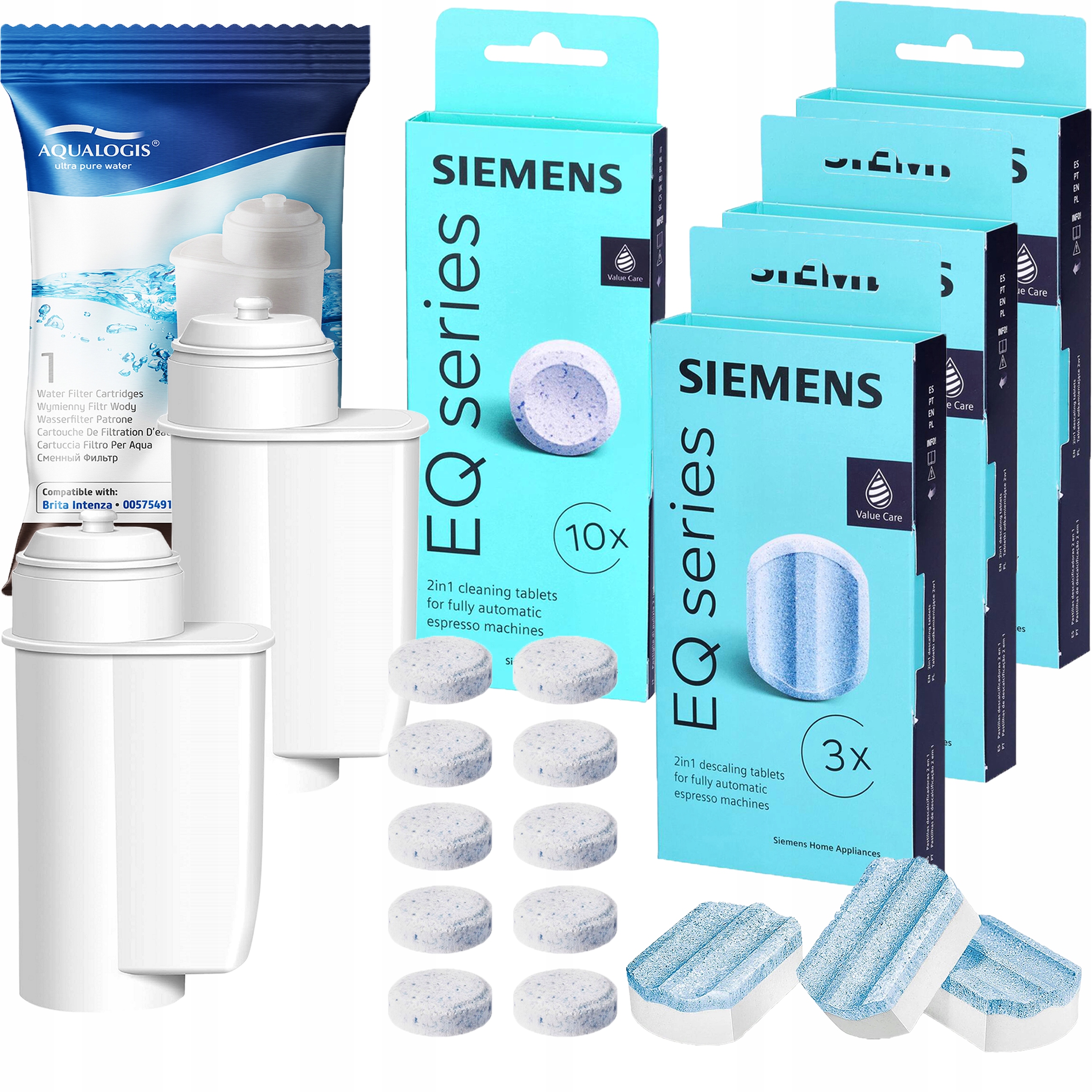 Sada Siemens Tablety TZ80001+3xOdvápňovač TZ80002+2x Filtr do kávovaru