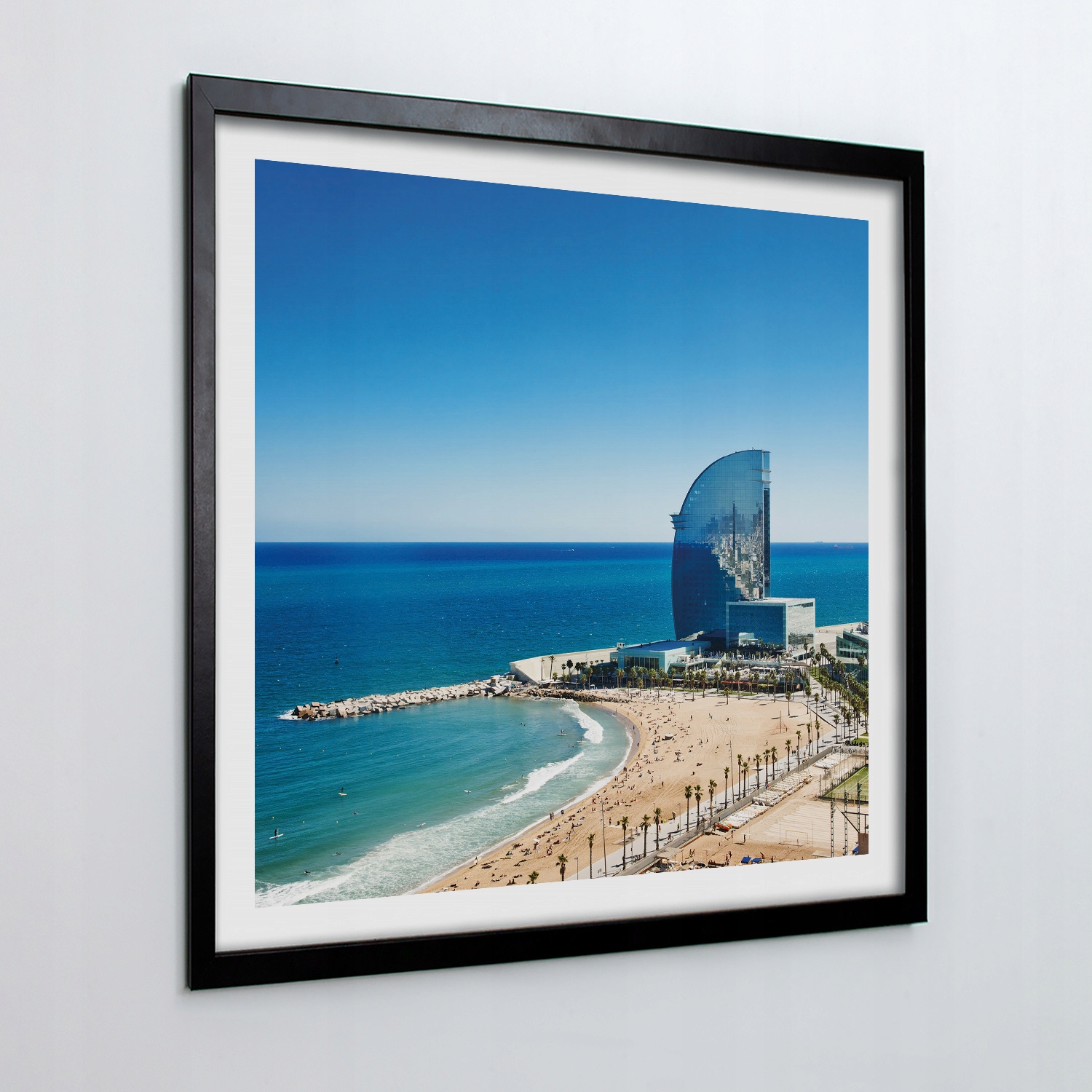 

Foto-obraz z ramką na ścianę Plaża Barcelona 50x50