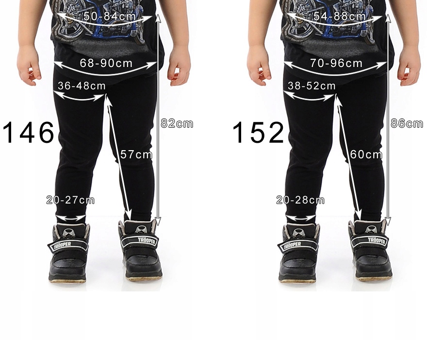 Getry chłopięce Długie legginsy Spodnie Jeans 122 Wzór dominujący bez wzoru