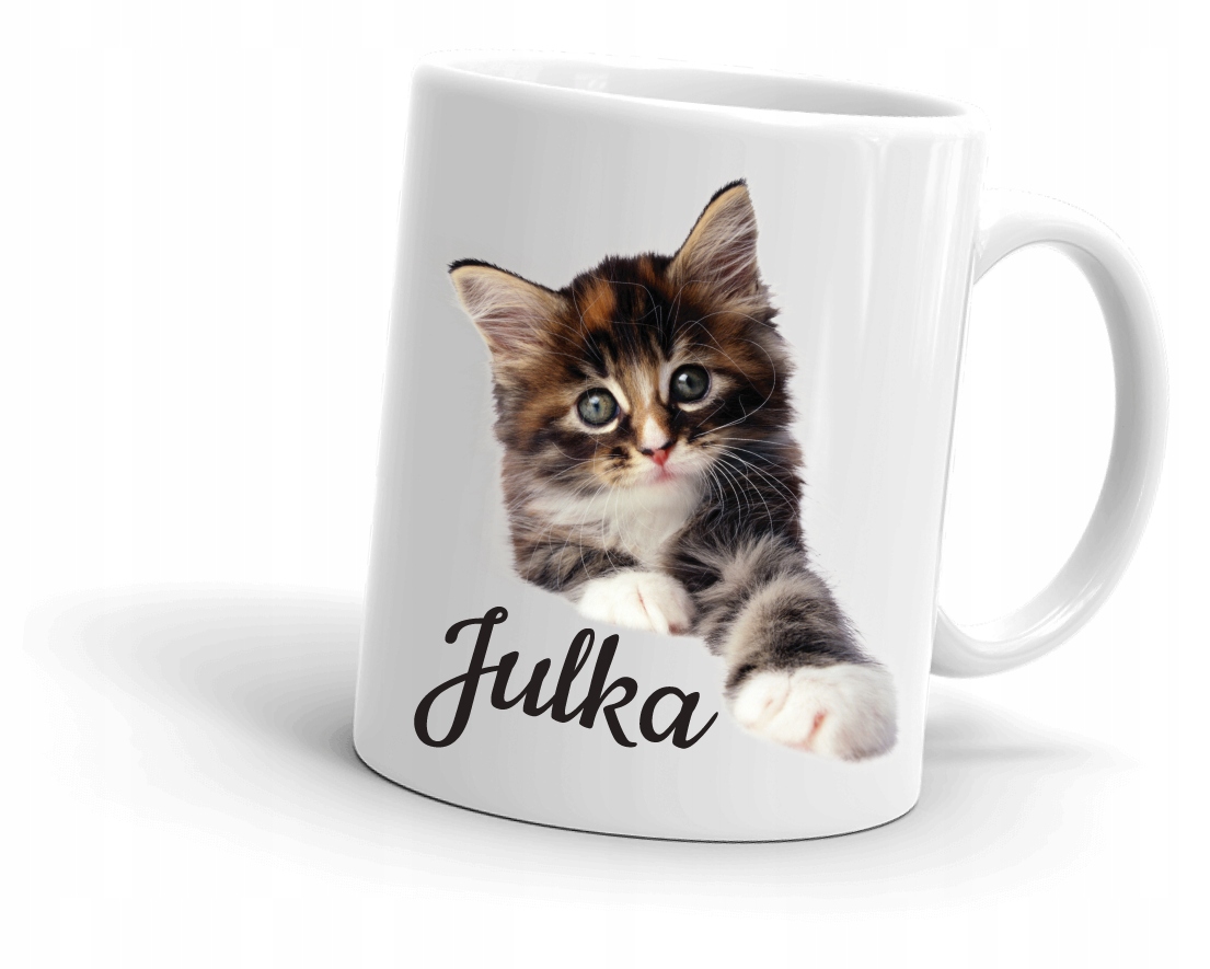 

Kubek z małym kotkiem i imieniem