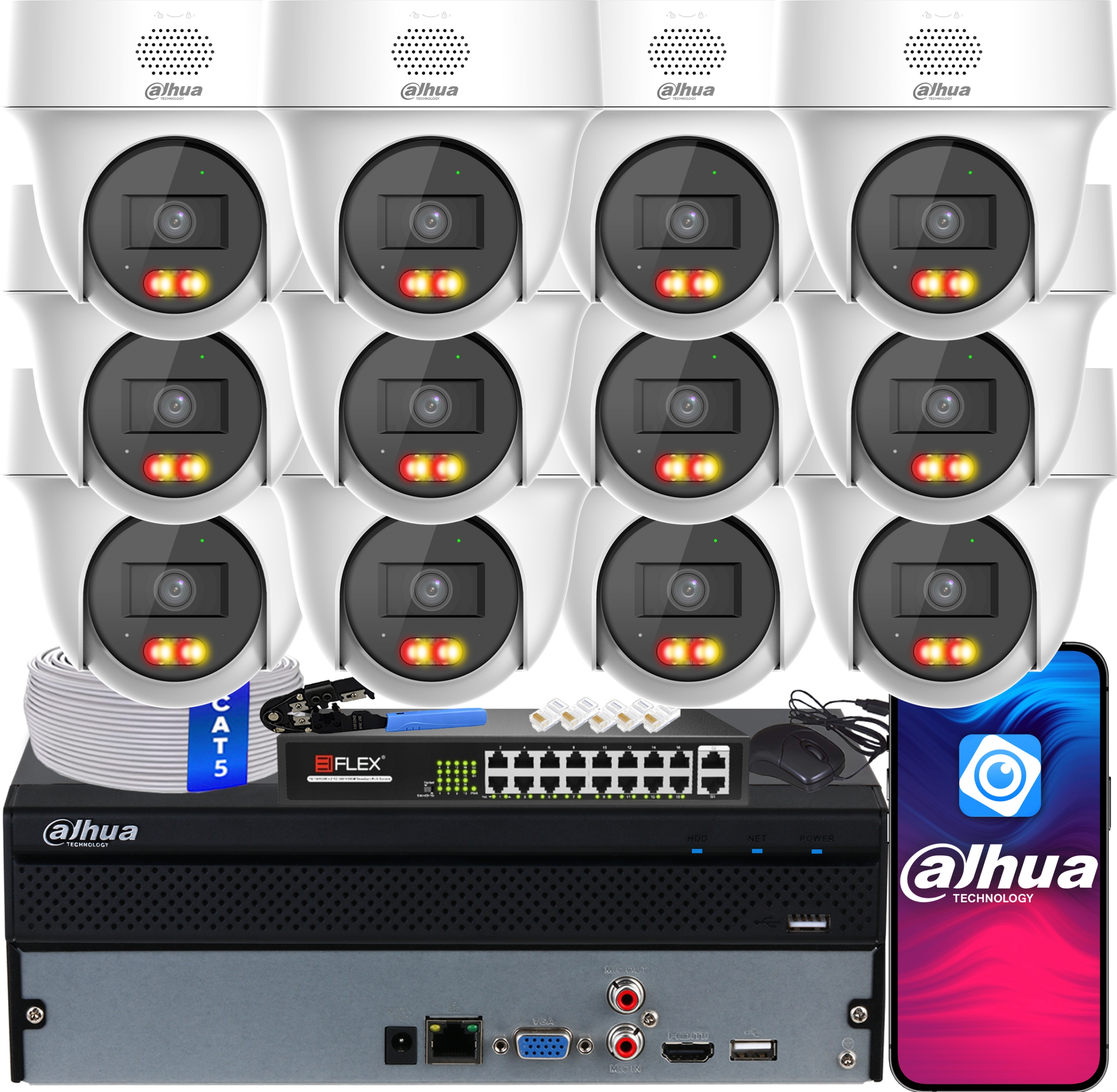 4MPx Ip monitorování Dahua 12x IPC-PT1439H-PV-0280B Ir Led otočné kamery