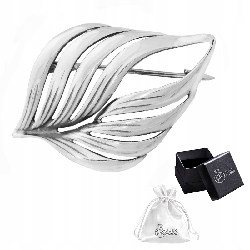 Brož stříbro ryzost 925 Elegantní Brož List ažurový leštěný jako Dárek