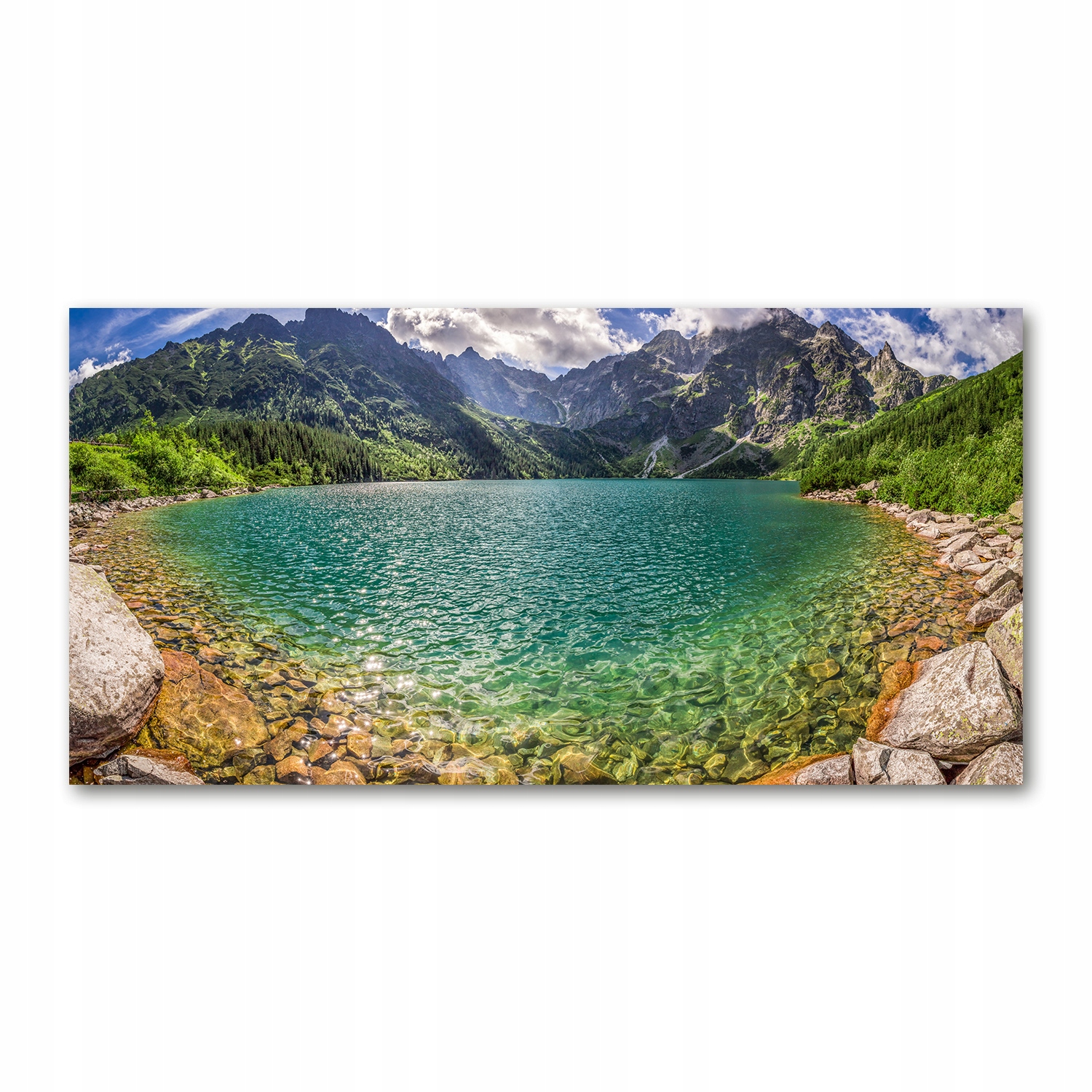 

Foto obraz szklany Jezioro w górach 140x70