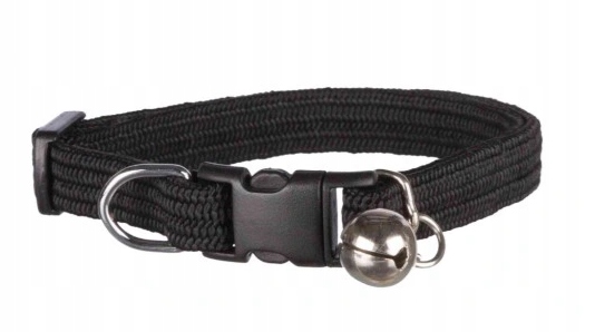 

Obroża Dla Kota Elastyczna Z Dzwoneczkiem Czarna