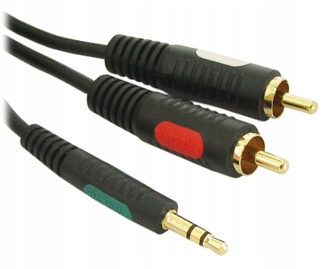 Kabel Begli optyczny minijack (3,5 mm) - 2x RCA (cinch) 1,8 m