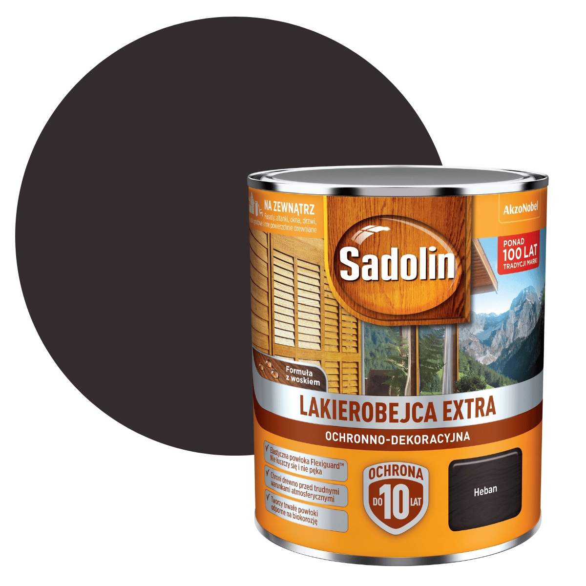 

Sadolin Extra 0,75L Lakierobejca Do Drewna Heban
