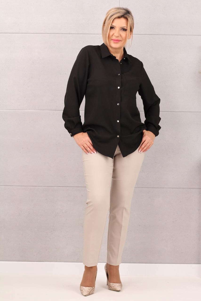 KOSZULA DAMSKA KLASYCZNA ELEGANCKA KOŁNIERZ Marka FEMIMODA