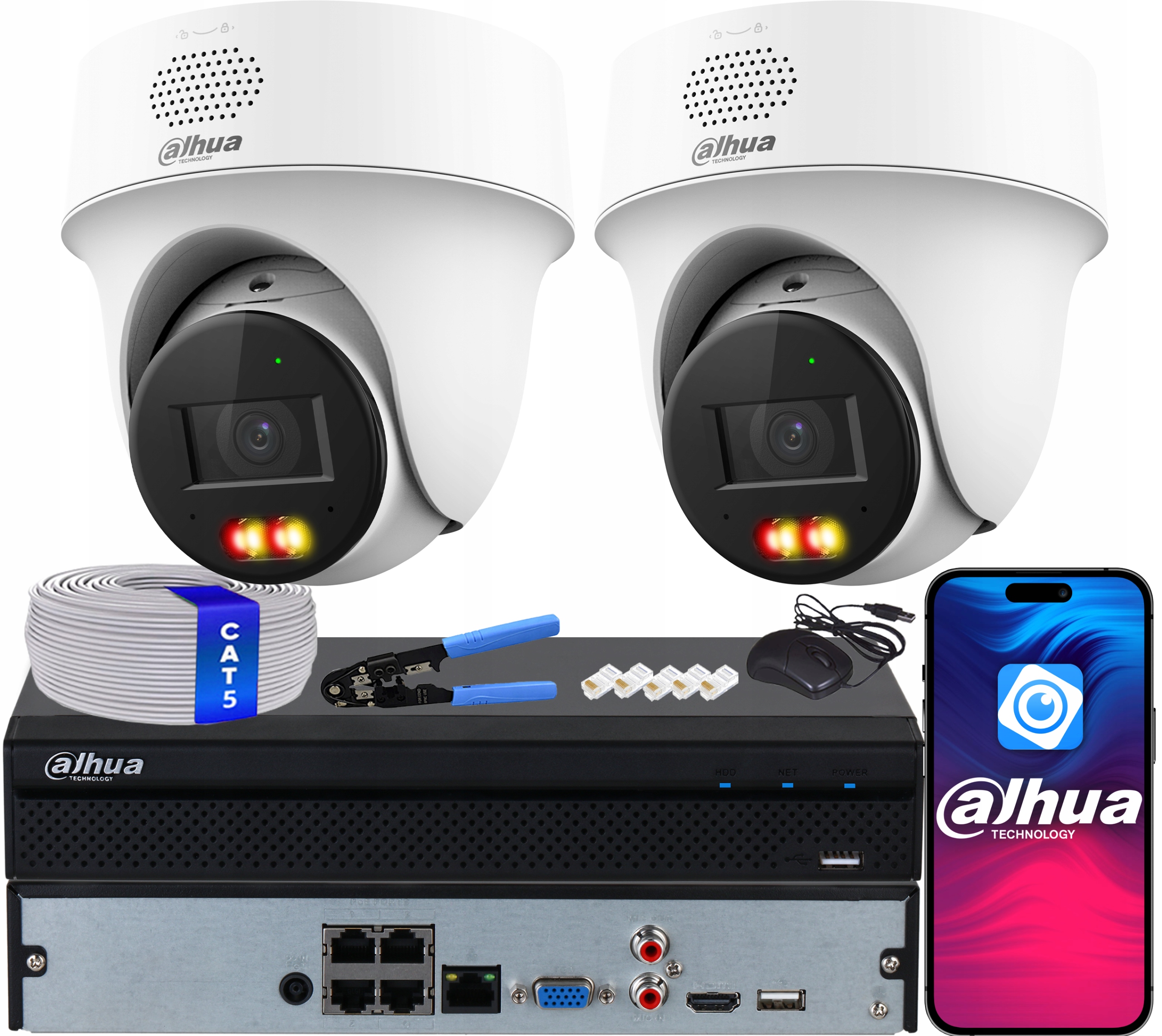 4MPx Ip monitorování Dahua 2x otočná kamera IPC-PT1439H-PV-0280B PoE Led Ir