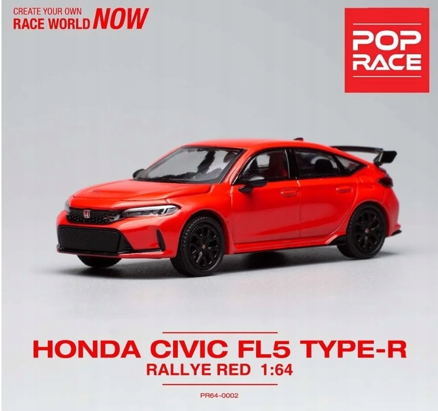 Pop Race Limited Honda CIVIC FL5 Type-R 2023 červená 1:64