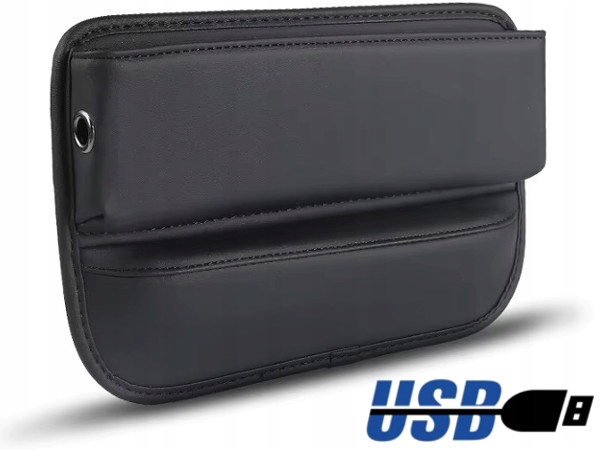 Skórzany Schowek Organizer w Fotelu Siedzeniu Samochodowym Auto w Szczelinę