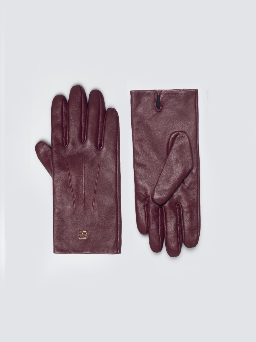 Big Star Dámské Kožené Rukavice Bordové Caroler 604 S