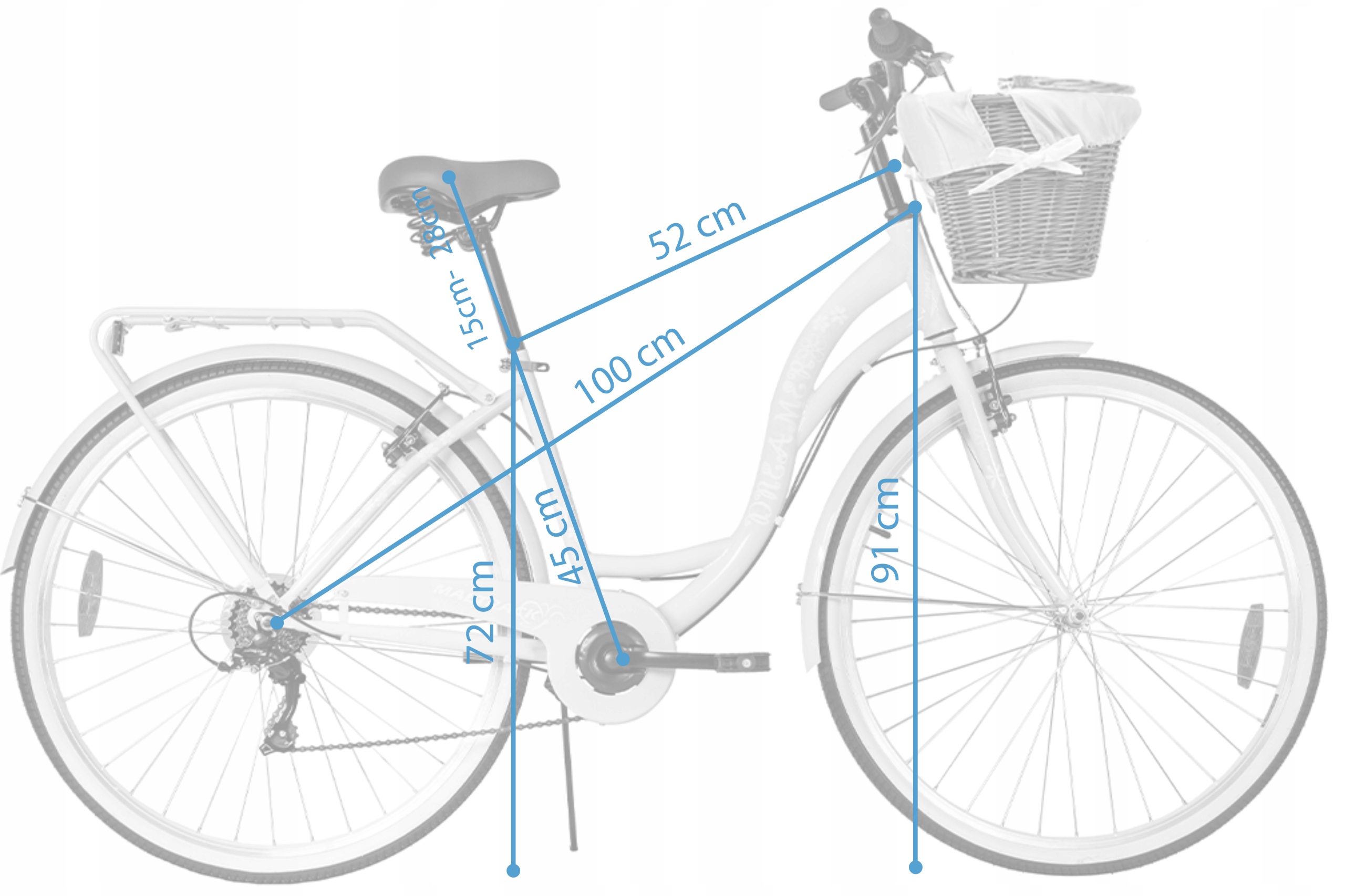 28'' ЖІНОЧИЙ МІСЬКИЙ ВЕЛОСИПЕД 6 передач SHIMANO BASKET Код виробника 107771