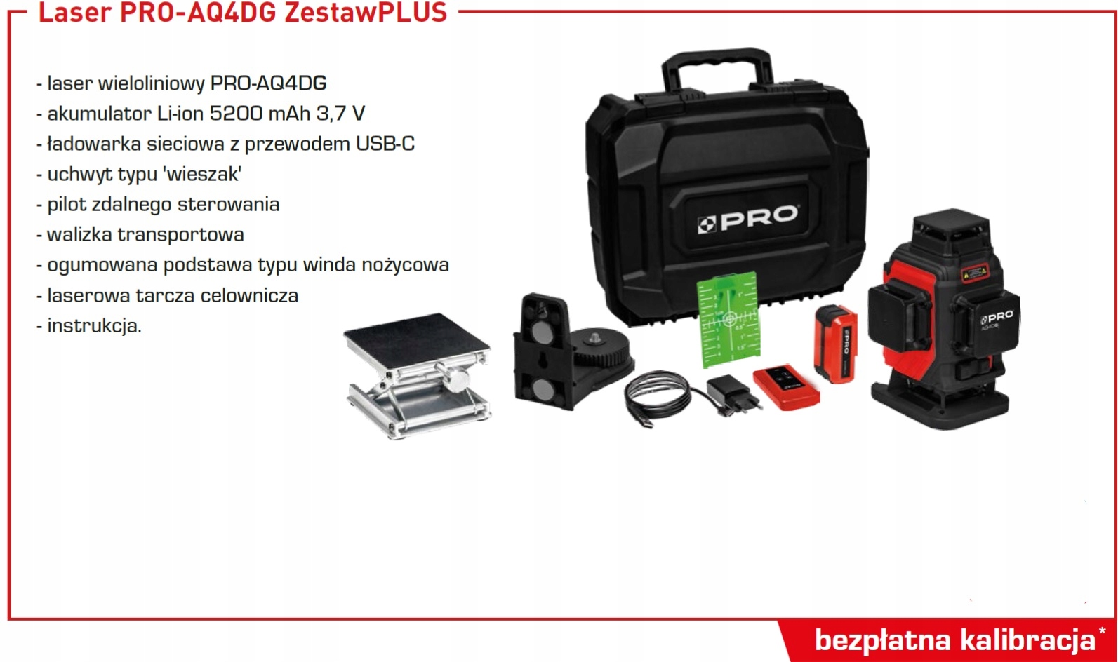 Laser Wieloliniowy 4D PRO PRO-AQ4DG ZESTAW PLUS Kod producenta PRO-L1210