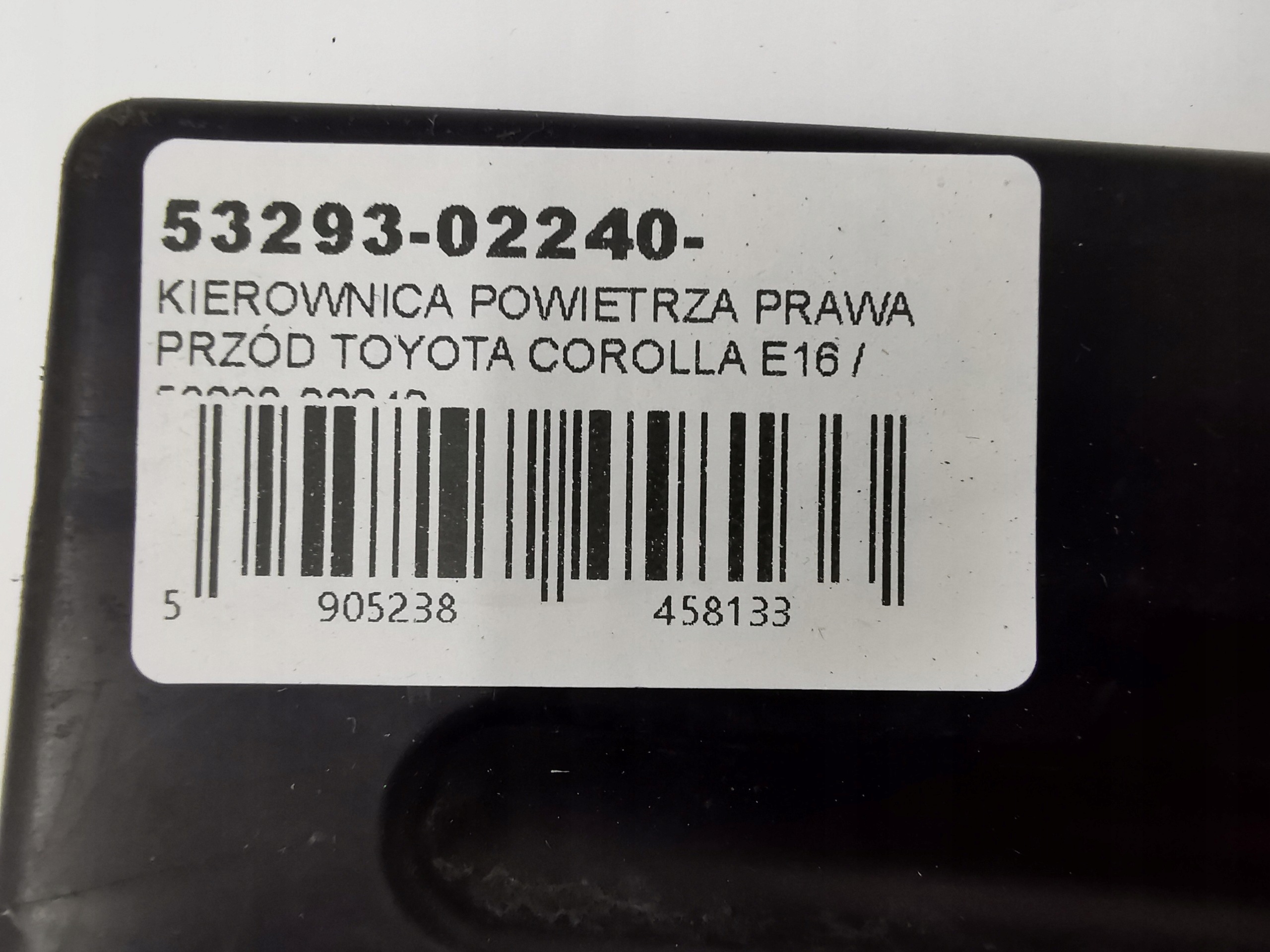 volant vzduchový pravá předek TOYOTA COROLLA E16 / 53293-02240