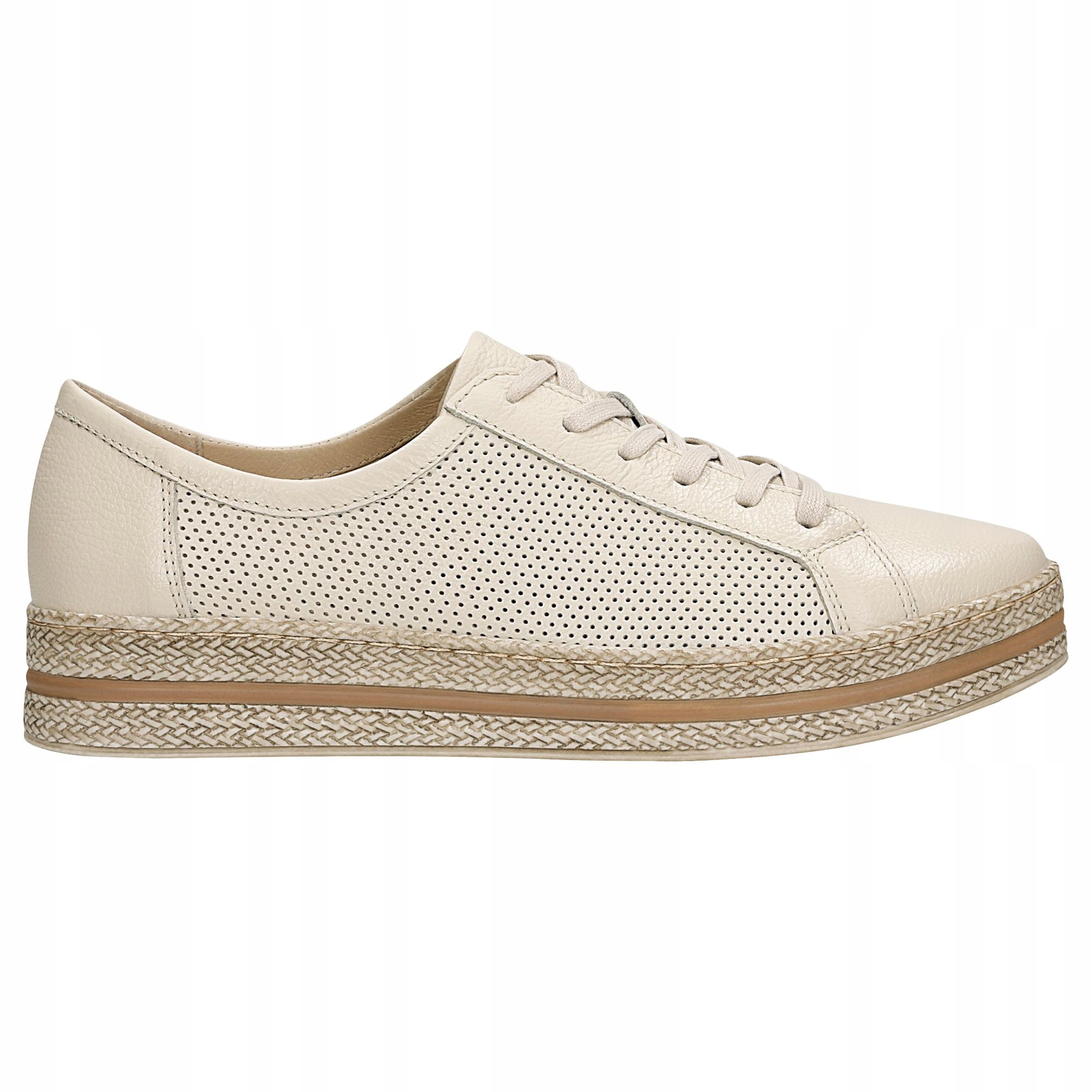 Dámské polobotky béžové ažurové polobotky dámské Wojas vel.