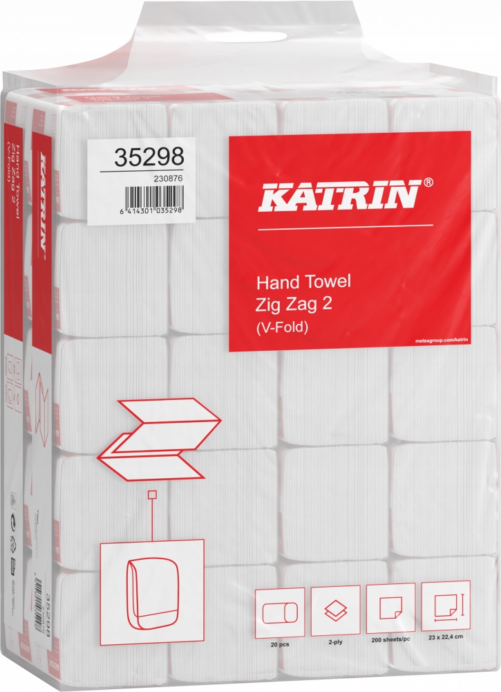 Ręcznik papierowy Katrin Zz 200 składek biały x20