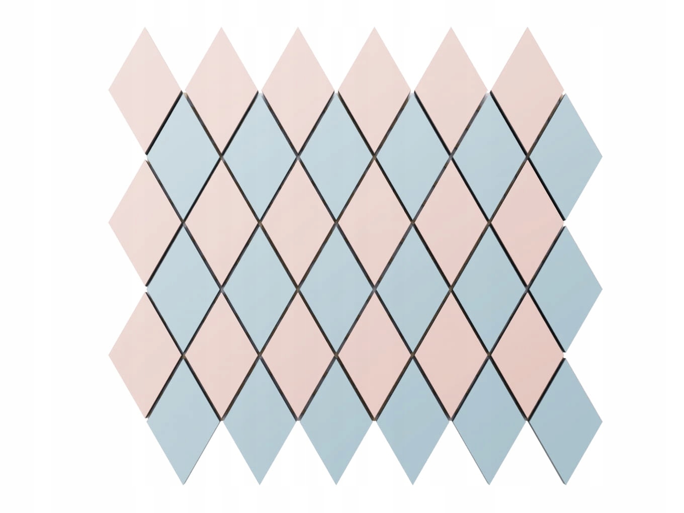 MOZAIKA GRESOWA KARO ROMB BLUE-PINK MATOWA