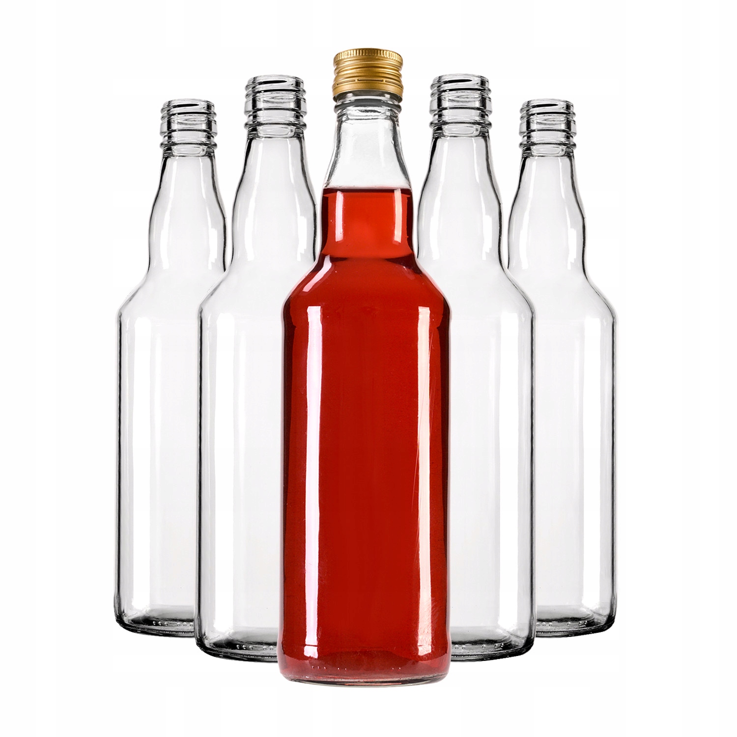 

50 Szt Butelki Szklane Monopolowe 0,5L Z Zakrętką